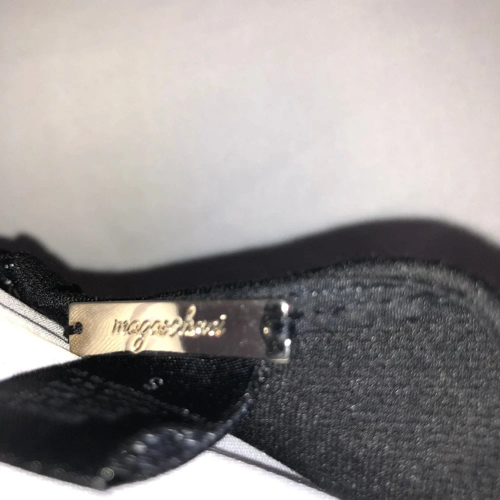 Magaschoni Black Micro Modal Studded Fit and Flare Sleeveless Dress NWT Size S - Picture 4 of 6